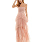 City Studios Juniors' Strapless Tiered Mesh Gown