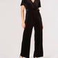Apricot - Angel Velvet Wrap Jumpsuit
