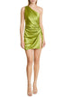 sau-lee-heidy-one-shoulder-satin-faux-wrap-minidress-in-avocado-green-size-4