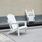 Folding Adirondack Chair with Dual Cup Holder - White