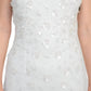 Adrianna Papell - Off The Shoulder Sequined Beaded Column Mesh Dress