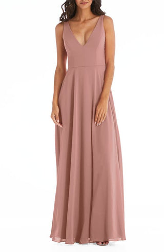 After Six Chiffon Gown in Desert Rose at Nordstrom, Size 10