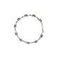 .925 Sterling Silver 7x7mm Checkered Cushion Red Garnet and Diamond Accent Fashion Tennis Link Bracelet (I-J Color, I1-I2 Clarity) - Size 7" Inch