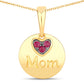 0.20 Carat Genuine Ruby .925 Sterling Silver Pendant