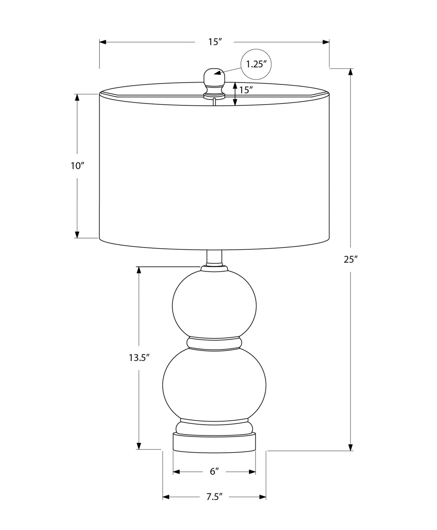 Contemporary Ceramic Table Lamp - Cream