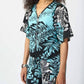Joseph Ribkoff - Tropical Print Gauze Front Tie Top
