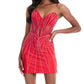 Ashleylauren - Sweetheart Neckline Mini Dress