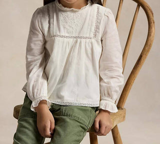 Polo Ralph Lauren - Embroidered Cotton Voile Top