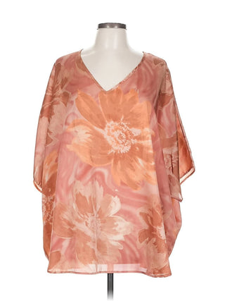 Adrienne - Floral Print Poncho Tunic Top