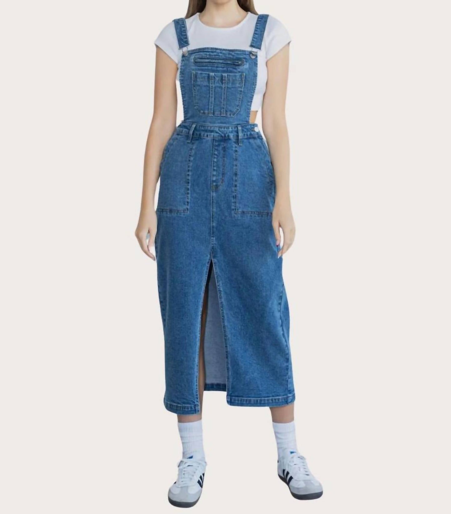 Vibrant M.I.U - Dungaree Overall Skirt