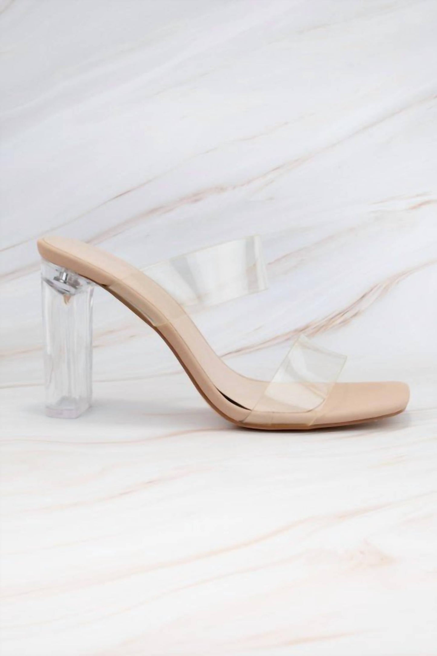 Boohoo - Women's Pretty Prom Clear Double Strap Heels Sandal