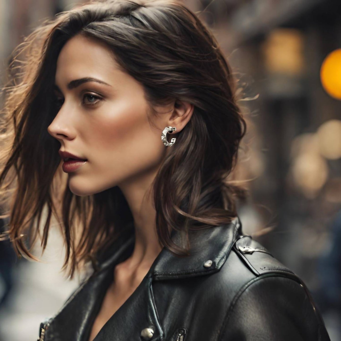 Jagged Halo Jewelry - Women's Ayla Huggie Hoop Earrings