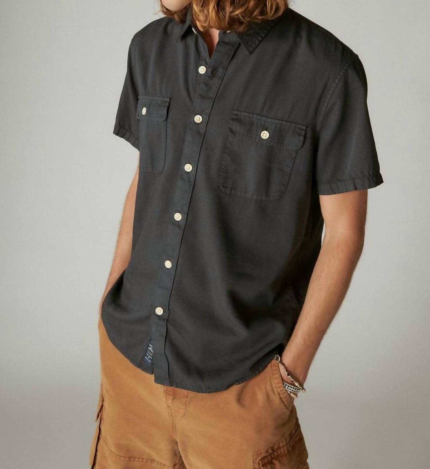 Lucky Brand - Lived-In Short Sleeve Workwear Shirt