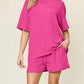 Double Take - Cozy Comfy Fit T-shirt & Shorts Set