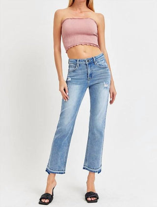 Risen - Mid Rise Light Wash Jeans