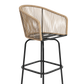 Outdoor Bar Stools Set of 4 with Armrests and Backrest
