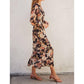 Dress Forum - Midnight Floral Long Sleeve Midi Dress
