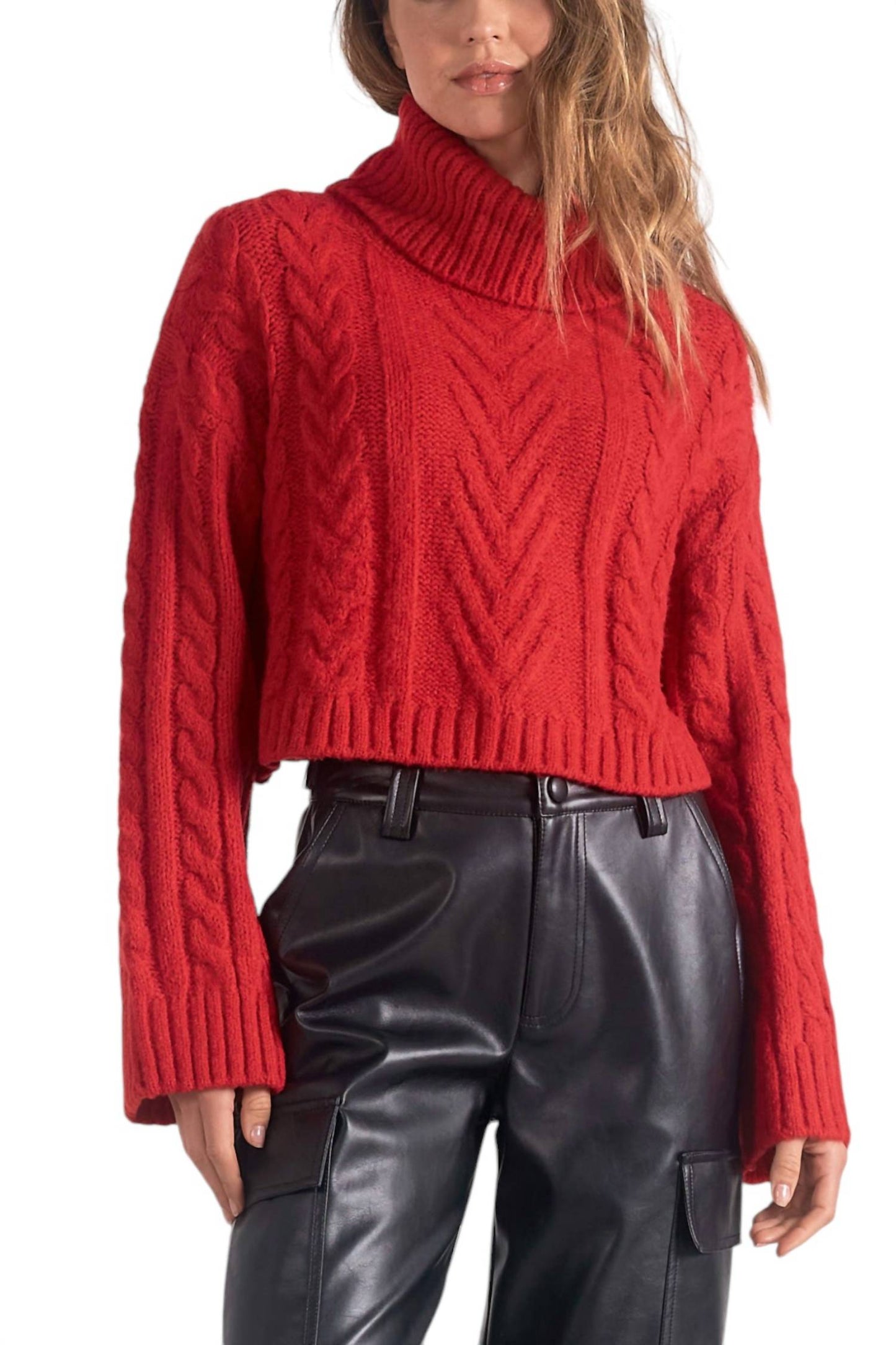Elan - TURTLENECK CROPPED TOP
