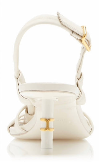 Chloe - Marcie Cutout Leather Slingback Sandals