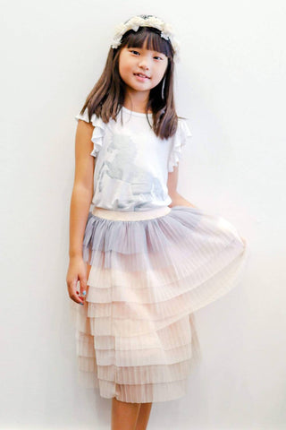 Eva Franco - Girls Cake Tiered Tulle Skirt