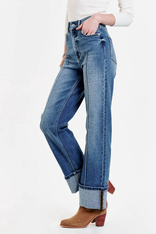 Dear John Denim - Holly Super High Rise Cuffed Straight Jeans