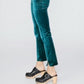 Paige - Cindy - Midnight Cyan Velvet Straight Leg Pants