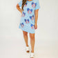 Mary Square - Short Sleeve Usa Bows Short Dress