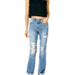 Judy Blue - High Waisted Destroy Fray Hem Bootcut Jeans