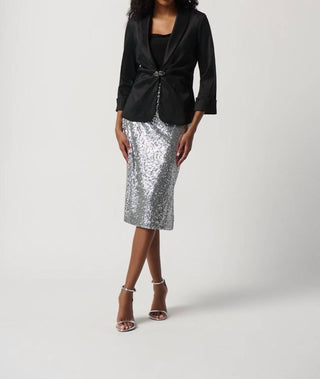 Joseph Ribkoff - Taffeta Fitted Blazer w/ Shawl Collar