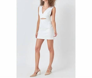 Endless Rose - Cutout V-neck Mini Dress