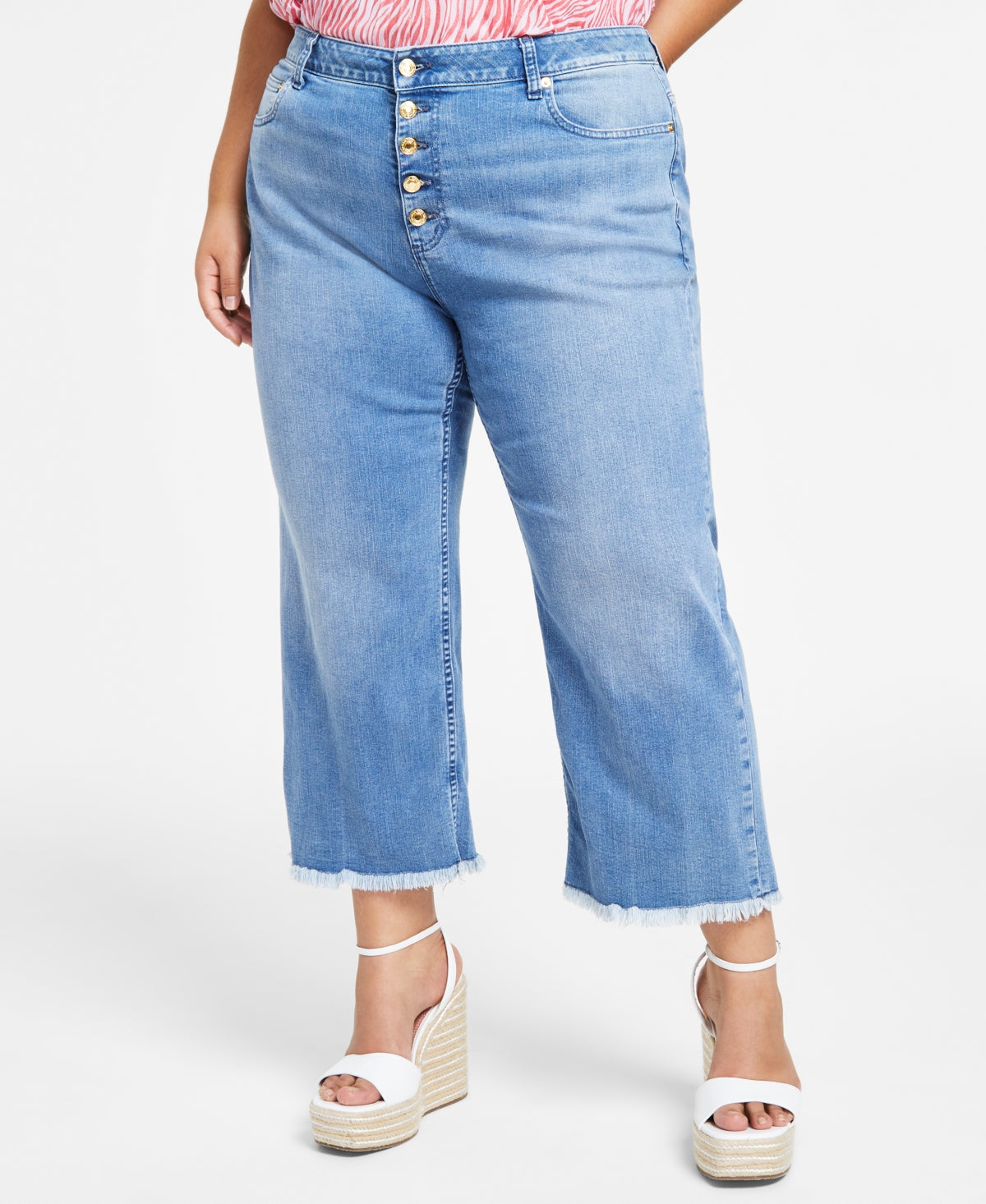Michael Michael Kors Plus Size High Rise Cropped Selma Jeans