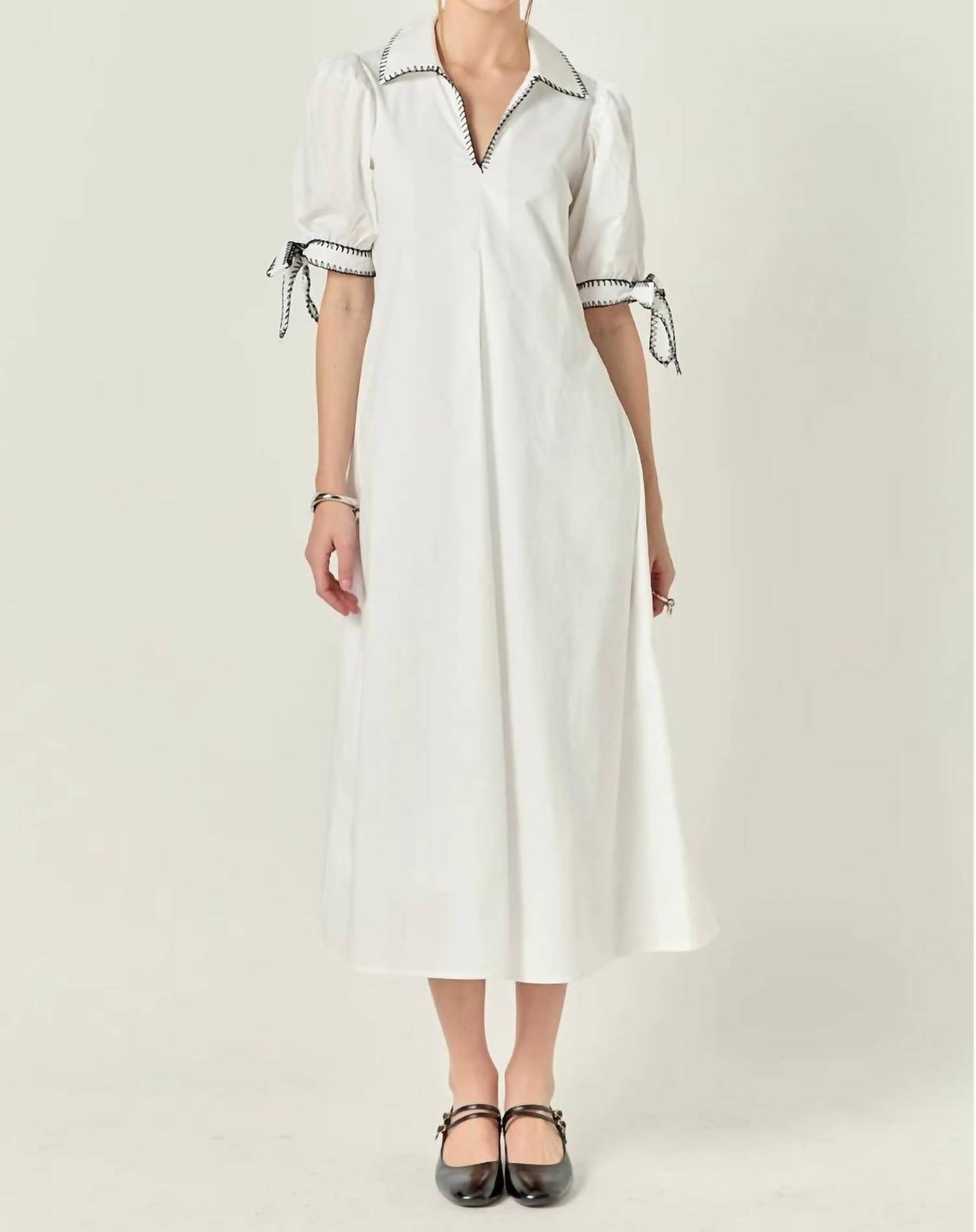 English Factory - Stitch Detailed Midi Dress