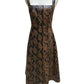 7 For All Mankind - Snake Faux Leather Square Neck Sleeveless Midi Dress