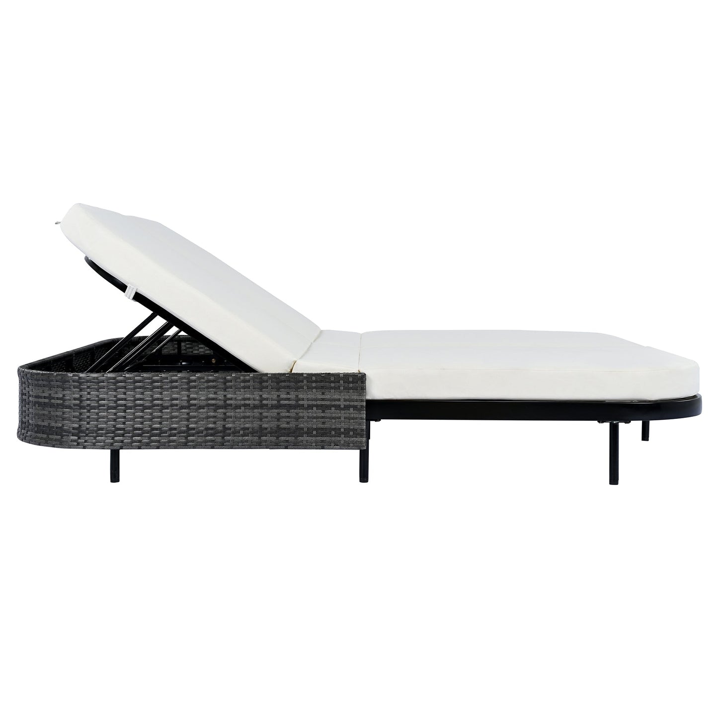 TREXM Outdoor Daybed with Adjustable Backrest