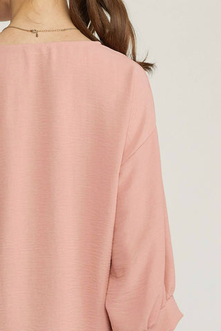 Entro - Placket V-neck Top
