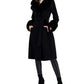 Via Spiga Women's Faux-Fur-Trim Belted Wrap Coat