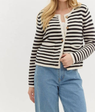 Entro - Striped Cardigan