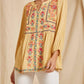 Andree By Unit - Women's Floral Embroidered Babydoll Top