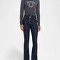 Cinq A Sept - Cropped Graphic Howdy Sweater
