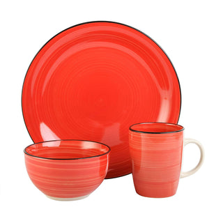 Gibson Home 95631.12RM Color Vibes 12 Piece Dinnerware Set, Assorted Colors