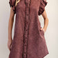 Ee:Some - Pixie Flutter Sleeve Dress