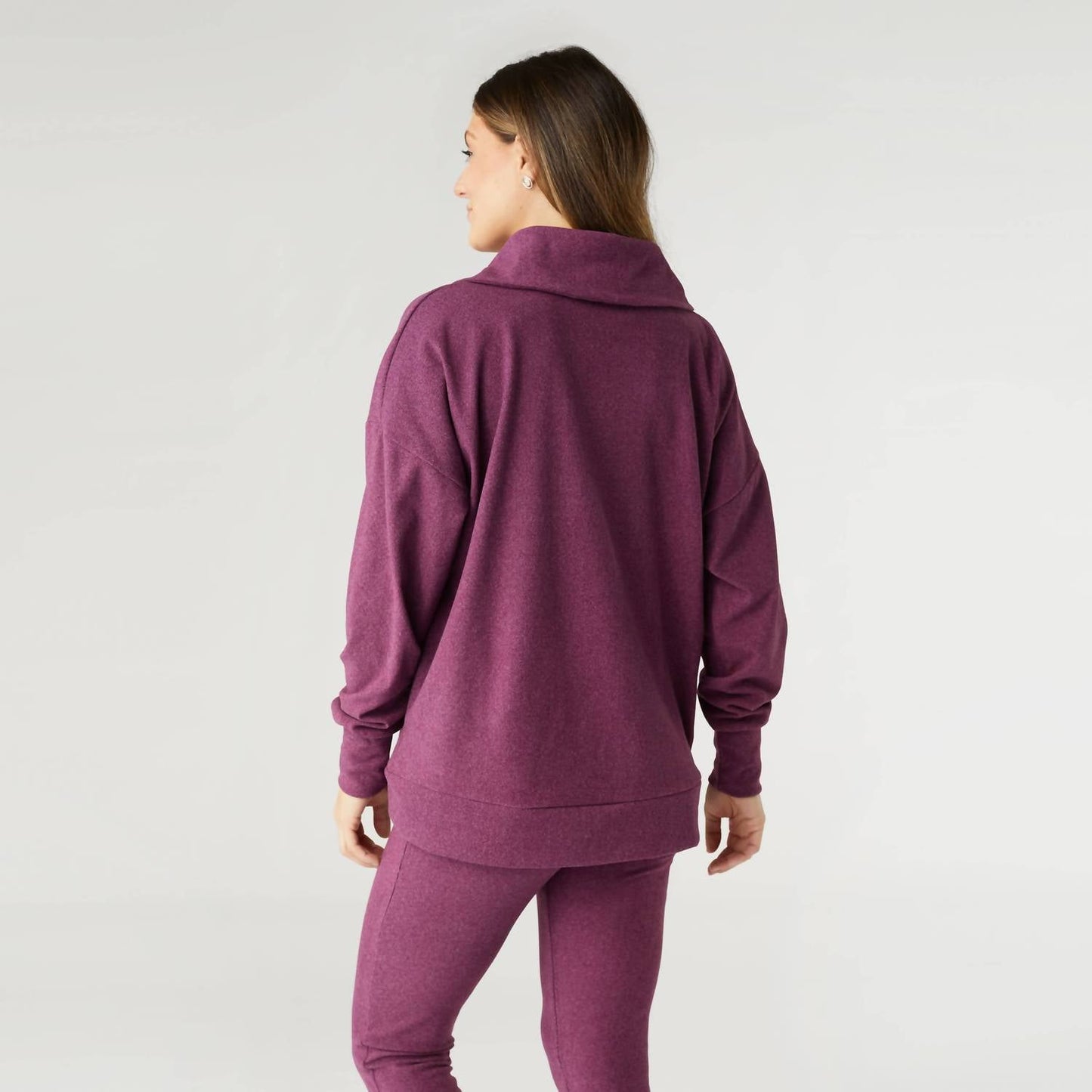 Coco + Carmen - Weekend Brushed Half Zip Collar Top