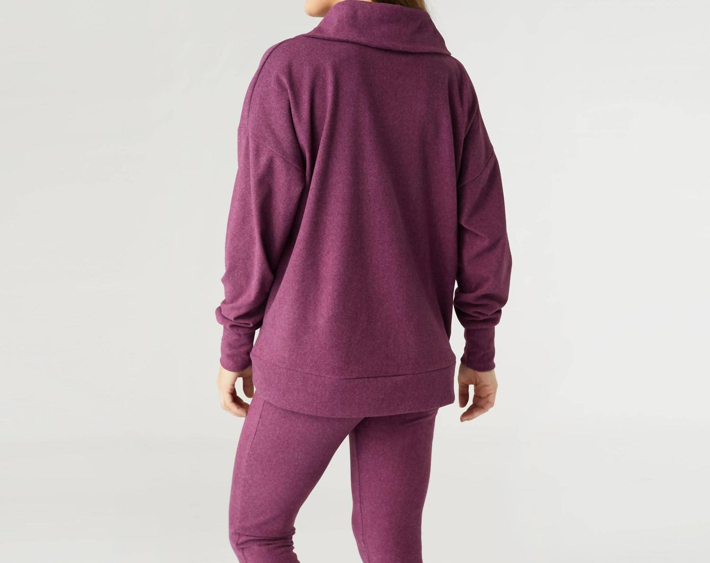 Coco + Carmen - Weekend Brushed Half Zip Collar Top