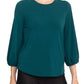 Adrianna Papell - Boat Neck Elastic Cuff Crepe Top