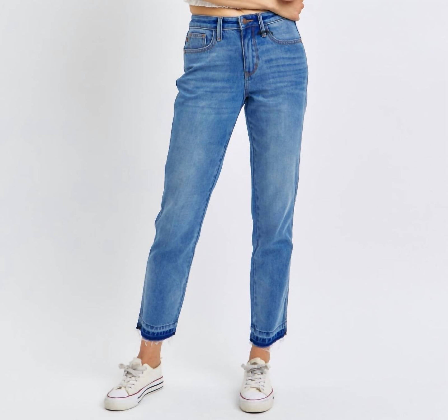 Judy Blue - Rigid Magic Release Hem Boyfriend Jeans
