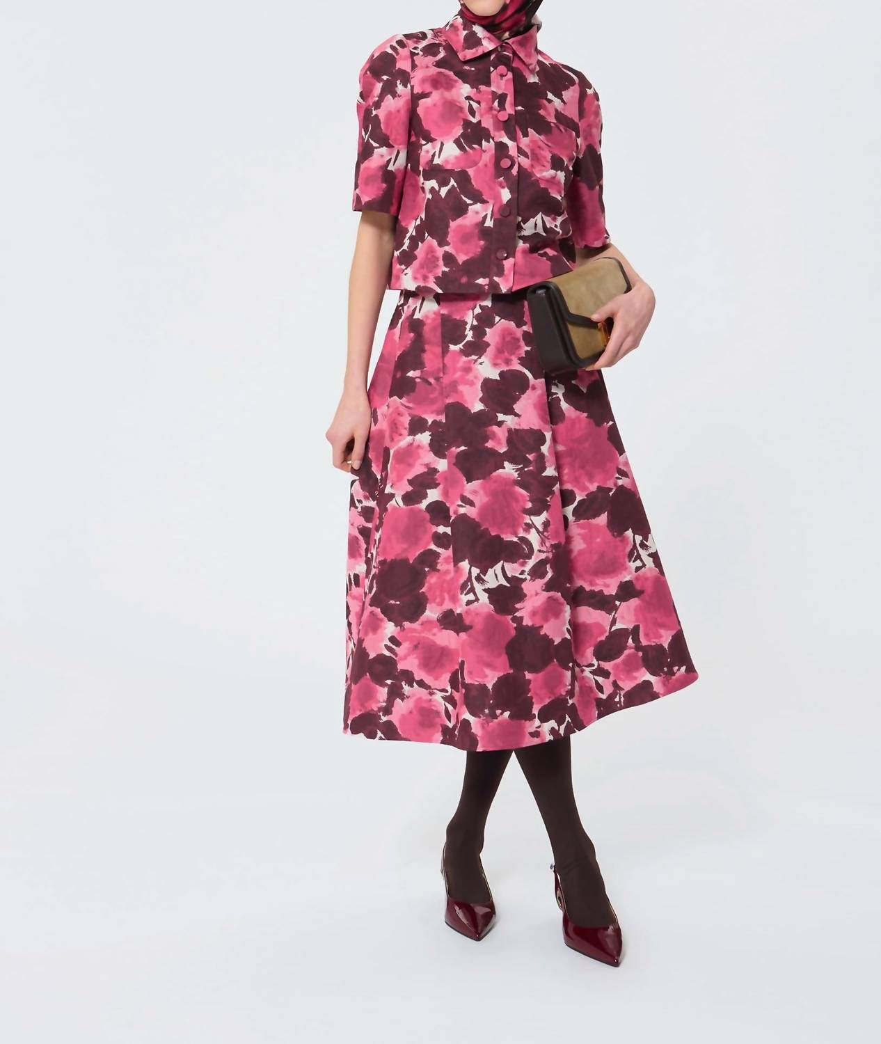 Tara Jarmon - Carolane Floral Point Collar Top