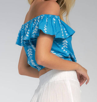 Elan - Strapless Top with Ruffles