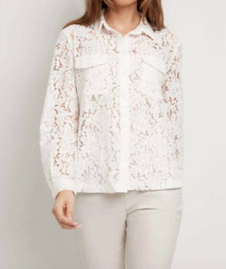 Anatomie - ESTELLA STRETCH LACE BUTTON UP TOP
