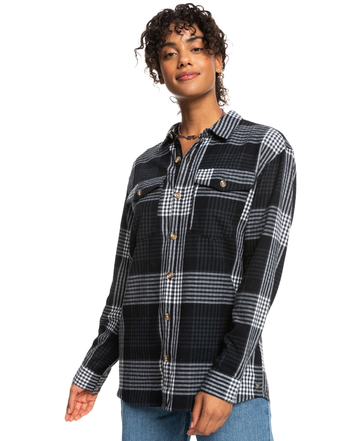 Roxy Women's Let It Go Plaid Flannel Shirt