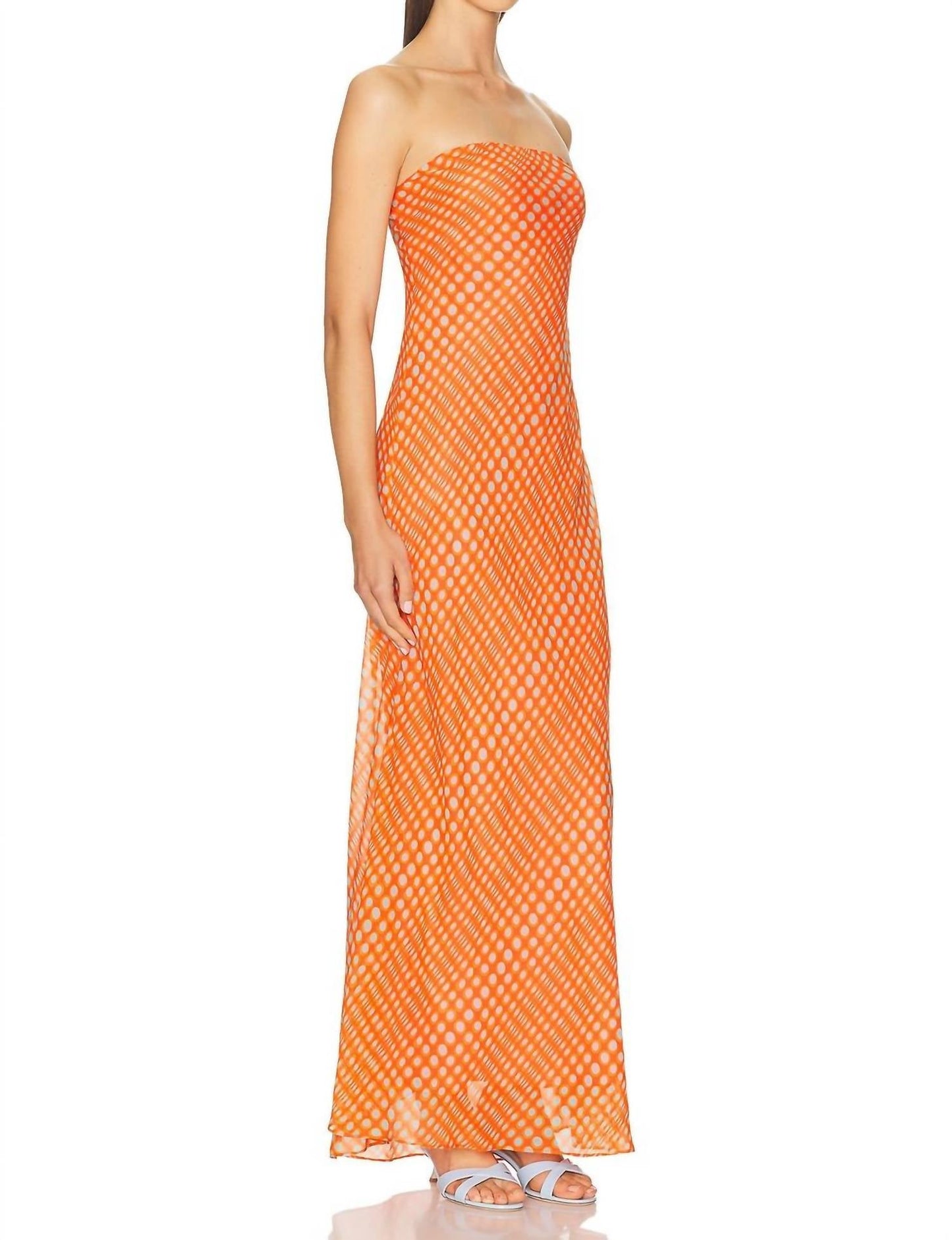Christopher John Rogers - Wiggle Dot Strapless Maxi Dress